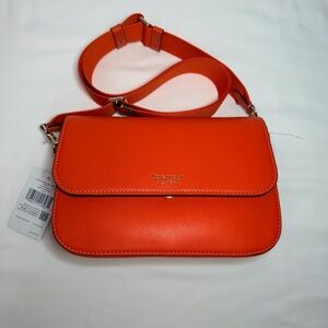 Kate Spade buddie smoth leather  fun orange deep Crossbody Bag